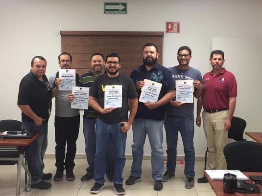 Certificación LSS Green Belt Empresa Trac Guaymas, Son. Agosto 2019