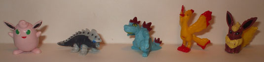 Wigglytuff, Lairon, Feraligatr, Moltres, Flareon