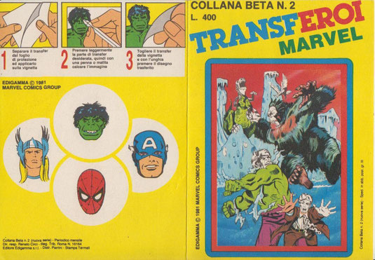 Transferoi Marvel - Collana Beta n.2 (nuova serie) Edigamma s.r.l. '81