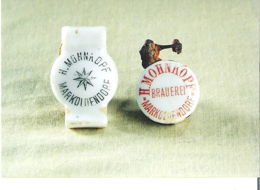 Flaschenverschlüsse der Brauerei Mohnkopf