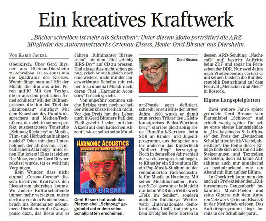 Mittelbadische Presse, ARZ Oberkirch. 19.08.2021