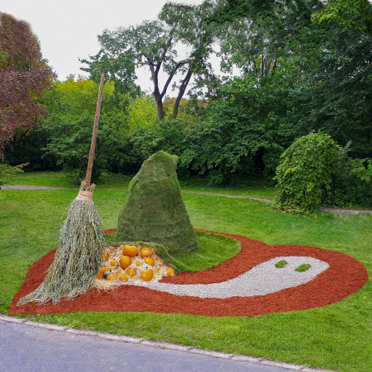œuvre land art au Jardin Botanique de Montréal