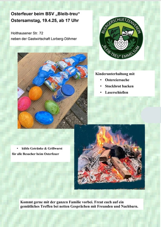 Osterfeuer am 19.3.2025
