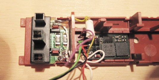 Lichtplatte und Decoder verdrahtet zum Test!