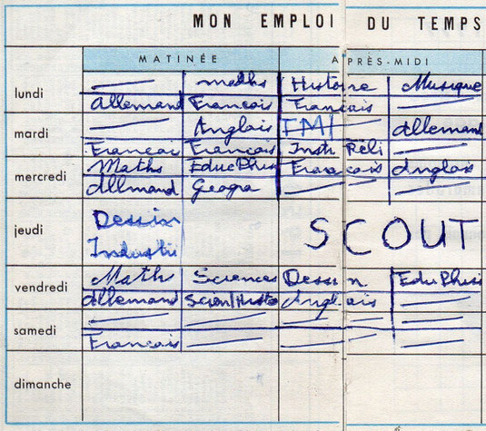 emploie du tempsM2