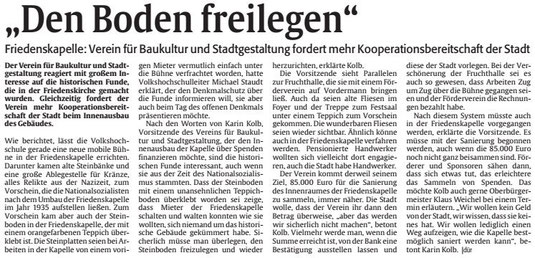 Verein für Baukultur und Stadtgestaltung Kaiserslautern e. V. - Friedenskapelle