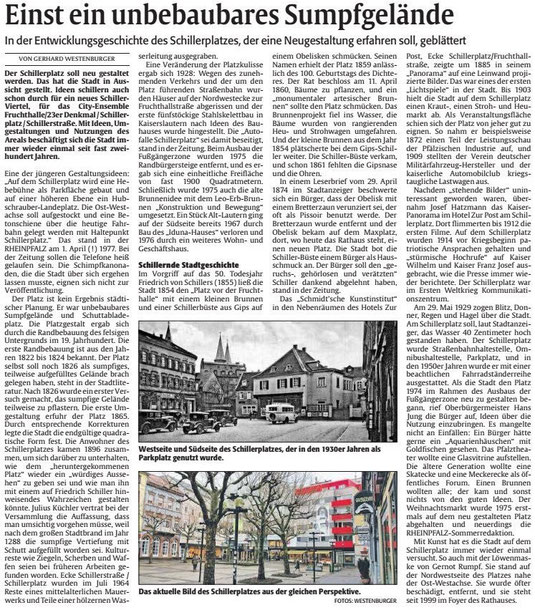 Verein für Baukultur und Stadtgestaltung Kaiserslautern e. V. - Schillerplatz