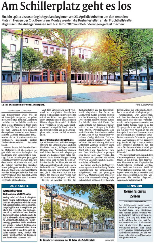 Verein für Baukultur und Stadtgestaltung Kaiserslautern e. V. - Schillerplatz