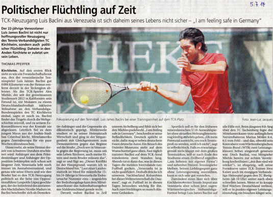 Quelle: Der Teckbote vom 05.07.2014