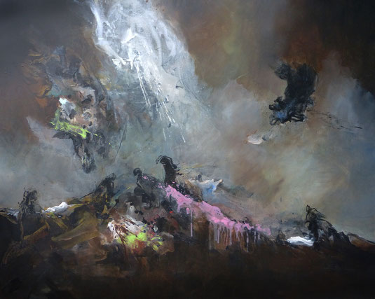 Genèse acrylique sur toile Dim 135cmx170cm