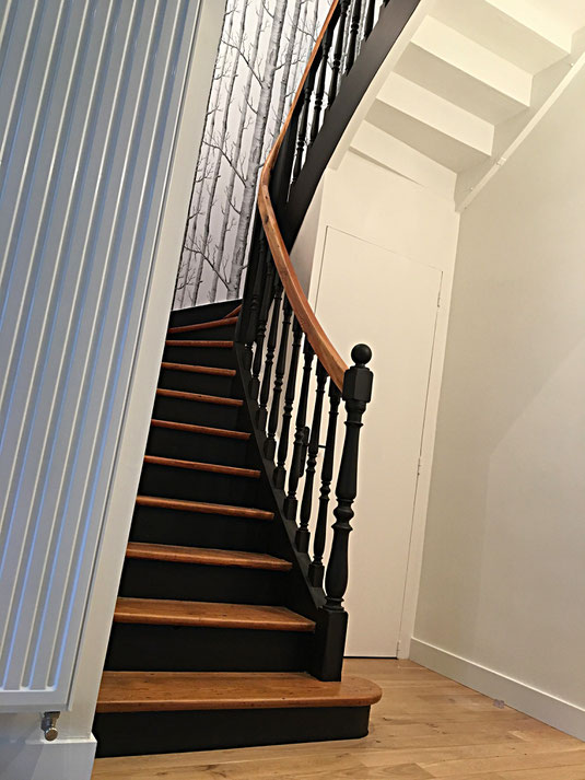 Renovation marches escalier parquet Nantes Angers Cholet