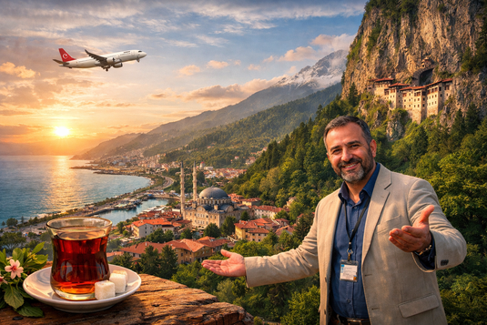 1. Tag: Linienflug Heimatflughafen (via Istanbul) – Trabzon