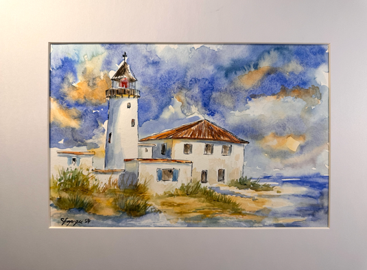 Aquarell, 30 × 40 cm in Passpartout