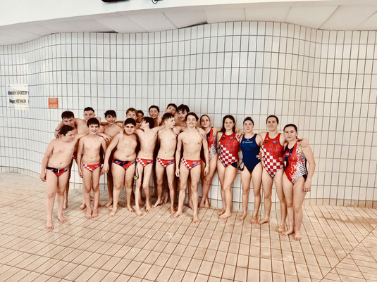 Équipe U14 Garçons contre La Rochelle le dimanche 15 mars 2026, water-polo, piscine Atlantys, match, matchs amicaux