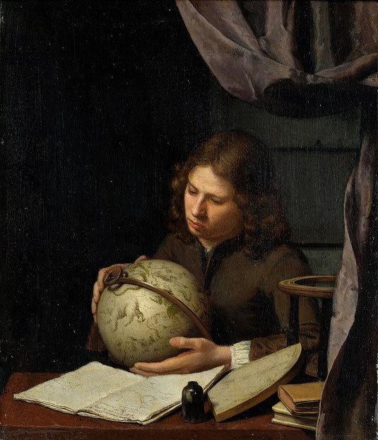Jeune astronome - 1685 - peint par Oliver Van Deuren