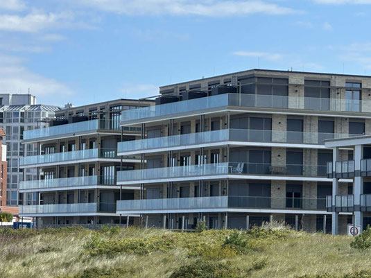 Die Ferienwohnungen an der Duhner Spitze befinden sich direkt an der Nordsee