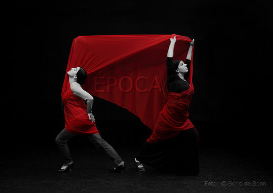 Titelfoto zum Famenco-Bühnenstück Época für die deutsche Uraufführung 2014 von/mit den Flamencotänzerinnen Rosa Martínez & Simi / Colorkey-Foto by Boris de Bonn