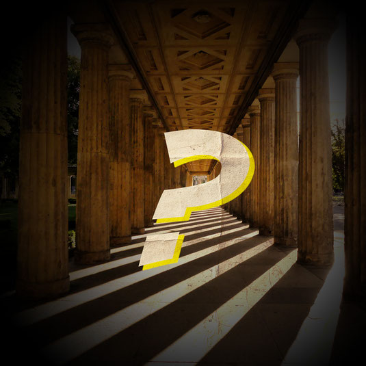 The Columns of the Neues Museum. The Nefertiti Affair, Scavenger Hunt in Berlin