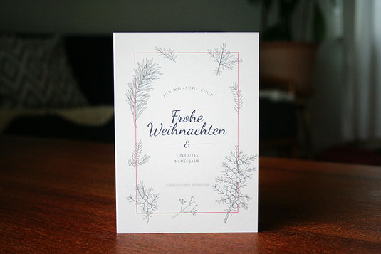 frohe Weihnachten, Tannenzweig, Christmas, Papeterie, Weihnachtskarte, Grafikdesign, nostalgisch, Landhausstil