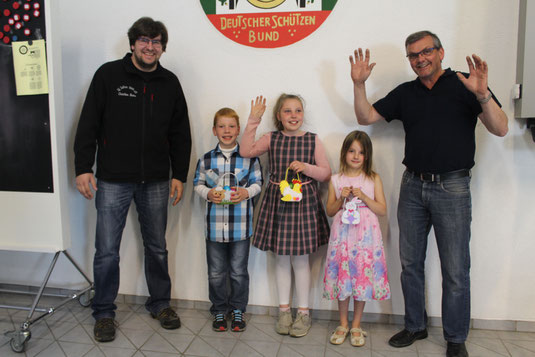 Von links nach rechts: Christian Sturm, Sebastian Platz, Sophia Platz, Lea-Sophie Sturm, Rainer Müller