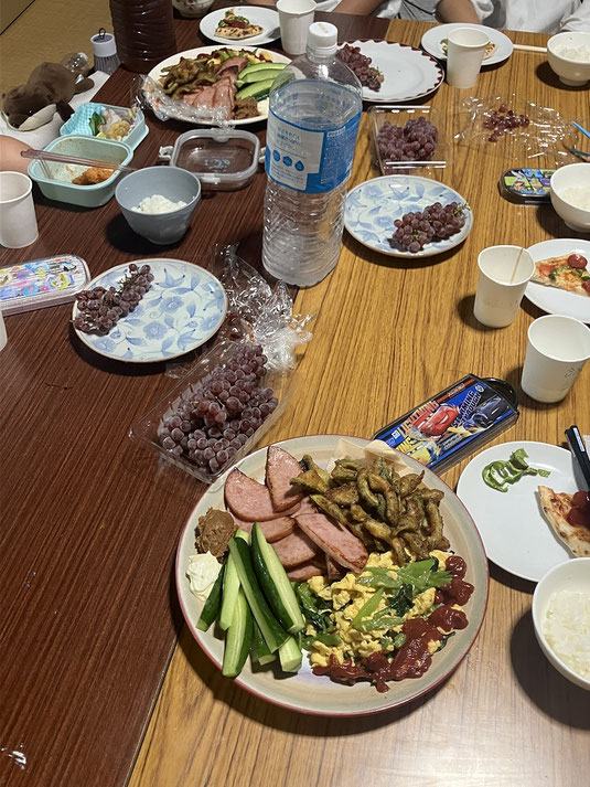 「おとまりの時間」の朝食(8月11日)