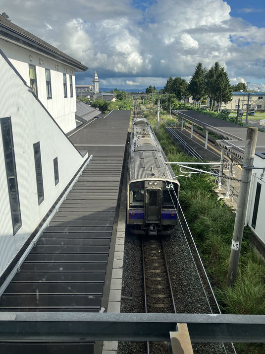 金ケ崎駅からお見送り