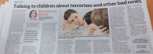 Linda Hamilton's Southern Star column on how to talk about terrorism to children.