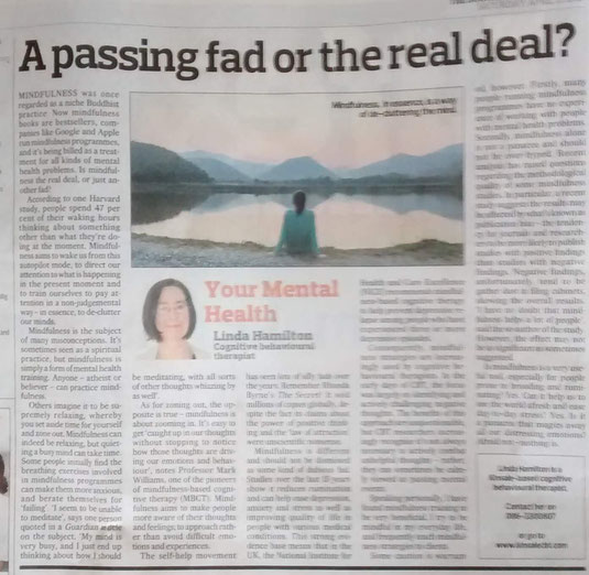 Mindfulness CBT column.
