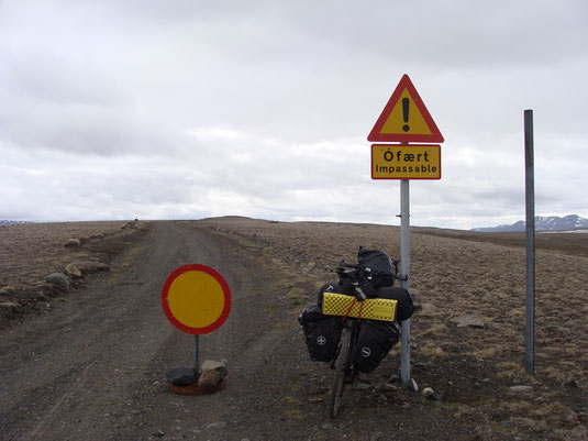 Photo from the bike trip in Iceland: This time, we might gonna have better roads from Germany to Rome.