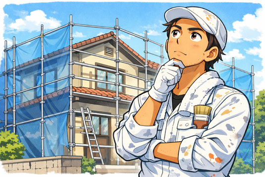 一級の建築塗装職人イラスト