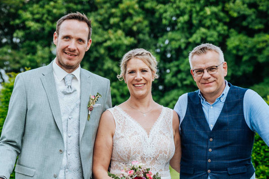 Stefan mit Anja und Michael - Hochzeitsfotograf Kreis Borken