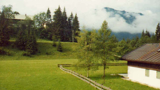 Blick vom Fenster des Gasthofs