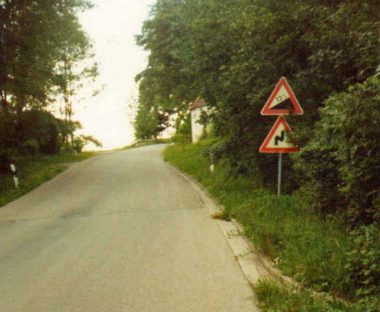 Aufstieg nach Hirschau direkt nach Lechbrücke bei Epfach