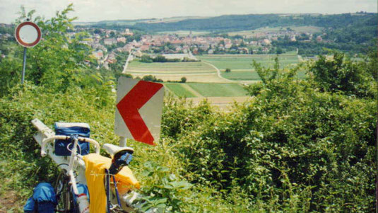 Blick vom Parkplatz Lindach auf Neckarburken