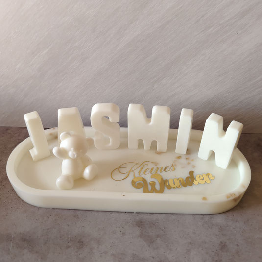 epoxid harz tablett buchstaben geburt taufe