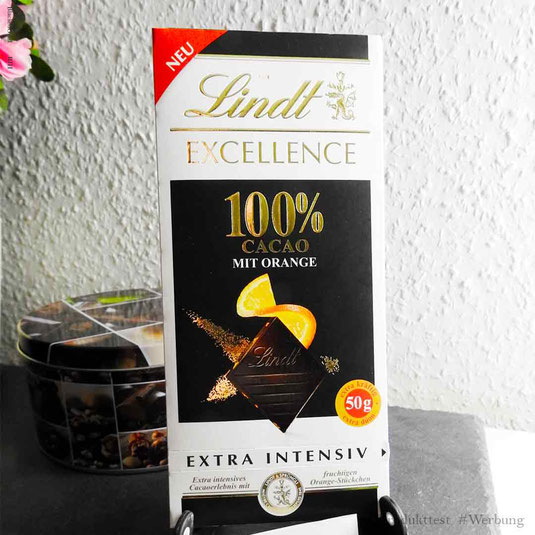 Lindt Excellence 100% Cacao mit Orange