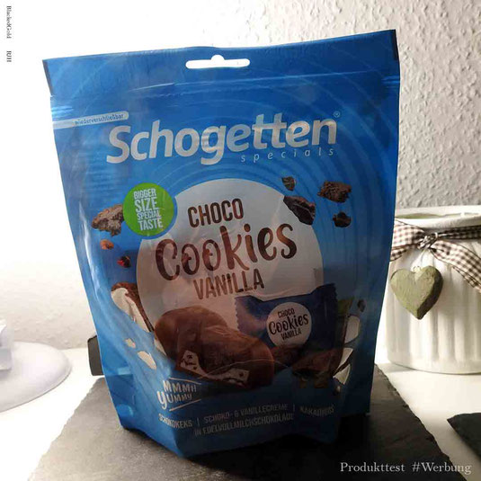 Schogetten specials Choco Cookies Vanilla   Schokokeks, Schoko- & Vanillecreme, Kakaonibs, in Edelvollmilchschokolade 
