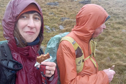 Rain and storm in Wales, hiking, hypothermia, dangers when hiking