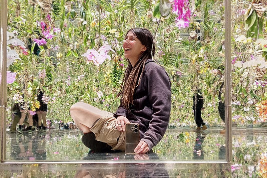 SquirrelSarah at TeamLab Tokyo, orchid garden, TeamLab experience, museum, immersive exhibition