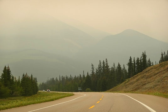 Jasper National Park, forest fires, camping Canada, Rocky Mountains, smoke, air quality
