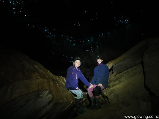 Glowworm Cave in Waitomo mit Down to Earth Eco Tours, Tour Glühwürmchen Neuseeland, Ökotourismus, Nordinsel