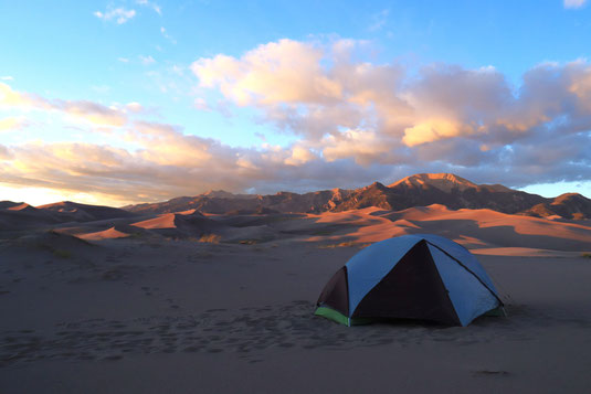 Zelten, Bock auf Zelten, Vor- und Nachteile Zelten, Camping, Great Sand Dunes National Park, USA