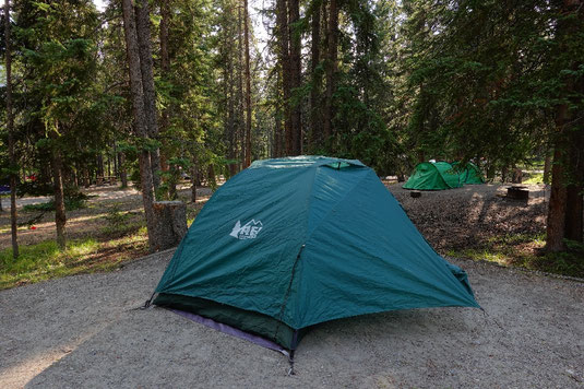 Camping in Canada's National Parks, tent camping, roadtrip, Banff National Park, campground