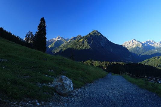 Hiking Nebelhorn, Germany, Oberstdorf, Alps, morning light