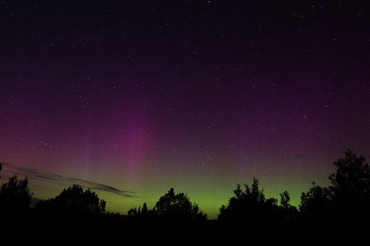Polarlichter südlich, USA, Wyoming, pinke Nordlicher, camping, Zelten, USA