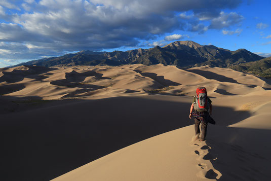 Backcountry camping Great Sand Dunes, Colorado, sunset Colorado, camping, roadtrip Southwest, USA