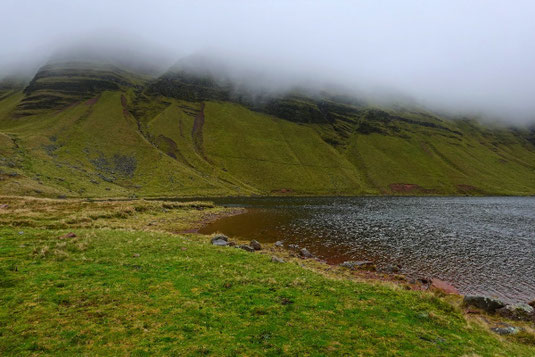 Lakes in Brecon Beacons National Park Wales, hiking trails in Wales