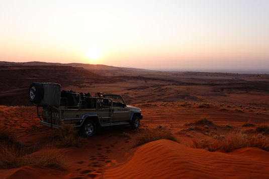 Sunset drive, sundowner, Namib Desert, buggy, desert Africa, Namibia travel