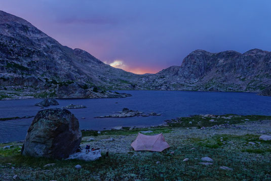 Trekking USA, Wyoming, Rocky Mountains, Wandern mit Zelt in den USA, Trekking