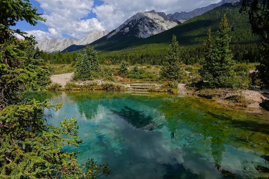 Banff Nationalpark Kanada, kalte Quellen, Ink Pots, Wanderung, Bergseen, Johnston Canyon, Camping Trip Kanada